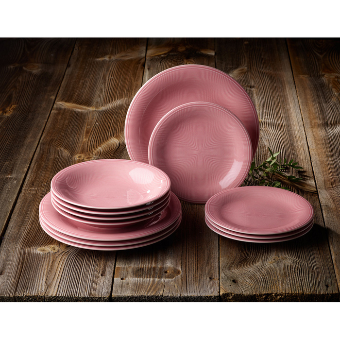Набор тарелок 12 предметов, розовых Color Loop Villeroy & Boch