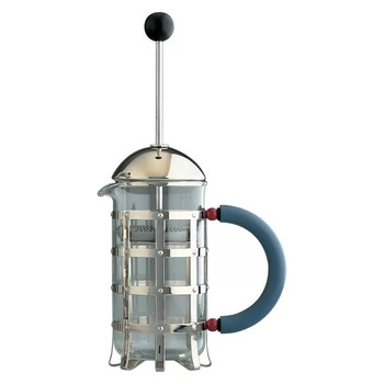 Френч-пресс 7,1х18х7,1 см металлик/синий Press filter coffee maker Alessi