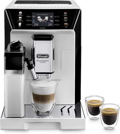 Кофемашина с системой подачи молока LatteCrema на 2 чашки, серая PrimaDonna Class De'Longhi