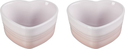 Набор из 2 форм для запекания 11 см Shell Pink Heart Le Creuset