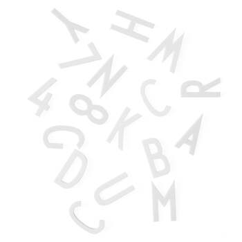 Буквы 5 см белые Buchstaben-Set Design Letters