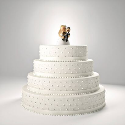 Статуэтка свадебная на торт 4,6x6,7x5,5 см мульти Abbracciami Amore Mio Alessi