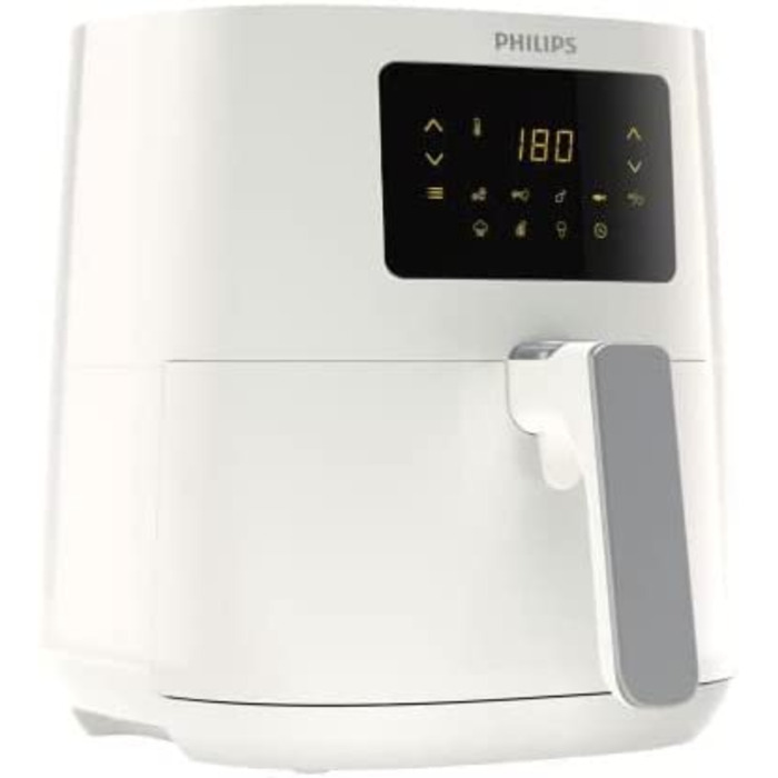 Компактная цифровая фритюрница Philips Essentiale HD9252/00, Безмасляная фритюрница, 0,8 кг, Rapid Air Technology, 7 предварительнх заправок, Белая