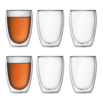 Набор стаканов с двойными стенками, 0,35 л, 6 предметов, Pavina Bodum
