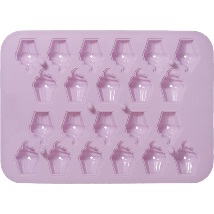 Форма для выпечки в виде мороженок, 24,5 x 17,5 x 2,5 см, розовая, RBV Birkmann