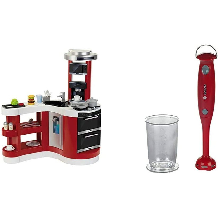Тео Кляйн 7101 кухонная волна Miele Spicy, разноцветная и 9566 - ручной блендер Bosch мернй стаканчик, набор игрушек с ручнм блендером