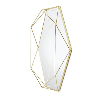 Настенное зеркало 56,5x42,5x8,3 см золотое Prisma Umbra