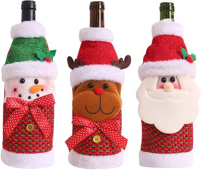 Украшение новогоднее для бутылки 25 х 13 см, набор 3 предмета Petalum