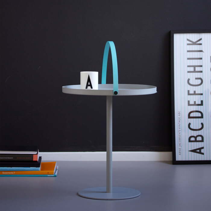 Стол 48x42 см серый/бирюзовый To Go Table Design Letters