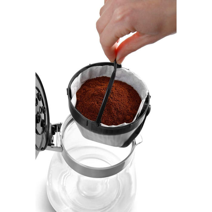 Кофеварка капельная с фильтром, черная Clessidra De'Longhi