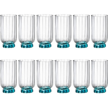 Набор синих стаканов 430 мл, 12 предметов Bormioli Rocco
