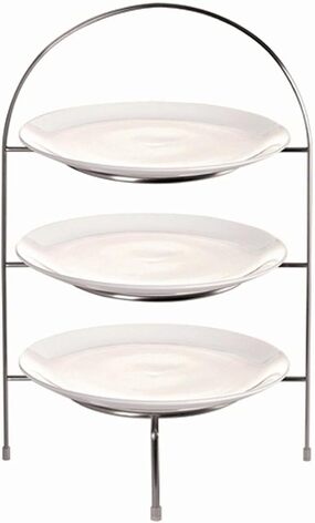 Подставка для 3 тарелок, белая Olympia