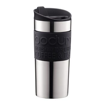 Кружка черная хромированная, 0,35 л, Travel Mug Bodum