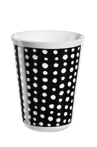 Чашка для капучино 0,25 л черная белые пятна Coppetta ASA-Selection