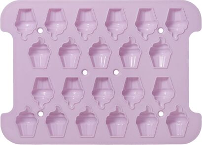 Форма для выпечки в виде мороженок, 24,5 x 17,5 x 2,5 см, розовая, RBV Birkmann