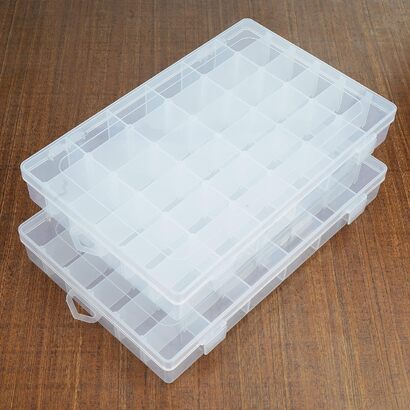 Пластиковая коробка  27,3 x 17,6 x 4,3 см с 36 отделениями BELLE VOUS