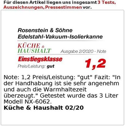 2 термос-кофейника Rosenstein & Söhne NC9578-944 из нержавеющей стали, 5 л