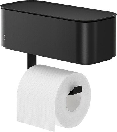 Держатель для туалетной бумаги с ящиком для хранения, черный Tiger