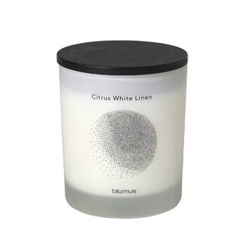 Свеча ароматическая 9 х 8 см Citrus White Linen Flavo Blomus