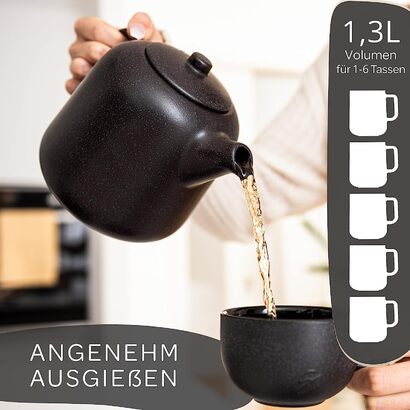 Заварочный чайник Steinzeit Design из нержавеющей стали с подогревом, 1.3 л