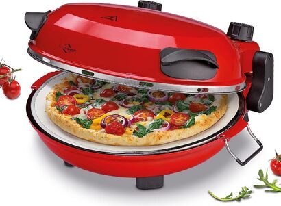 Машина для приготовления пиццы 1200 Вт, красная Küchenprofi Napoli