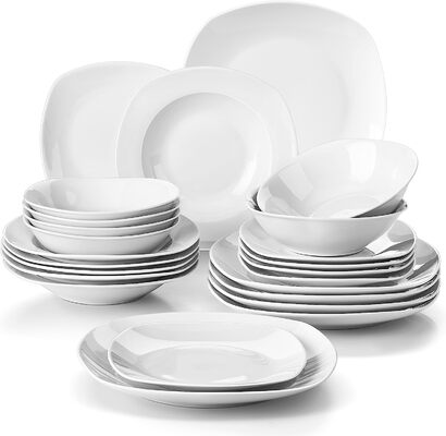Набор фарфоровой посуды из 24 предметов Elisa Series MALACASA