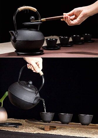 Заварочный чугунный чайник Webao Tetsubin, 1.2 л 