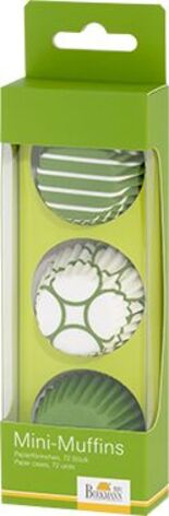 Набор форм для выпечки мини-маффинов, 72 шт, 4,5 см, зеленый/белый, Colour Splash RBV Birkmann