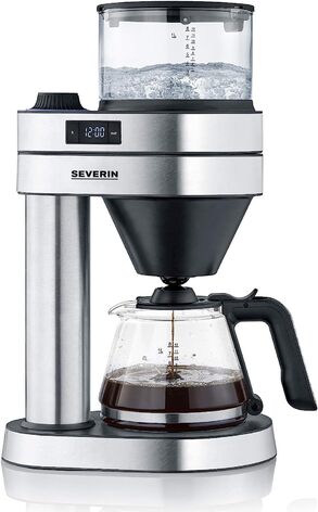 Кофеварка SEVERIN 'Caprice', заваренная вручную с помощью кофеварки на 8 чашек, кофеварка с таймером, матовая/черная матовая кофеварка из нержавеющей стали, KA 5760 одноразовая