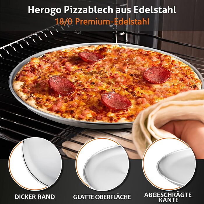 Набор противней для пиццы 30 см, 4 предмета Herogo