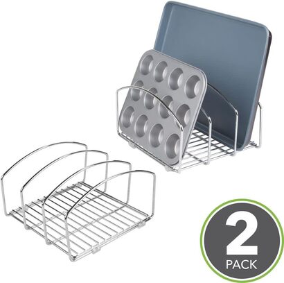 Набор кухонных подставок для посуды 2 предмета с 3 отделениями mDesign