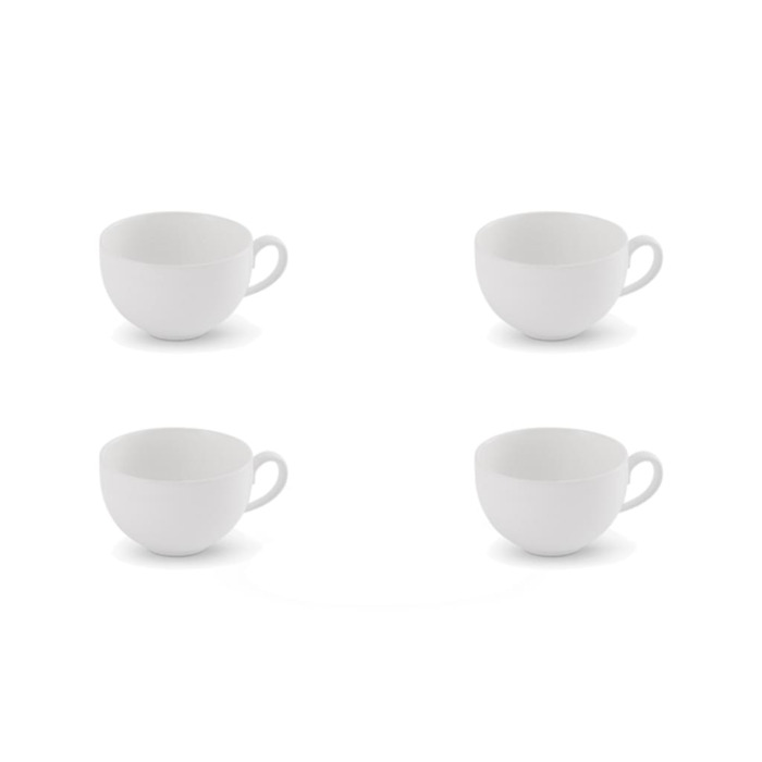 Набор чашек для кофе 0,24 л, 4 предмета, белый Happymix Friesland