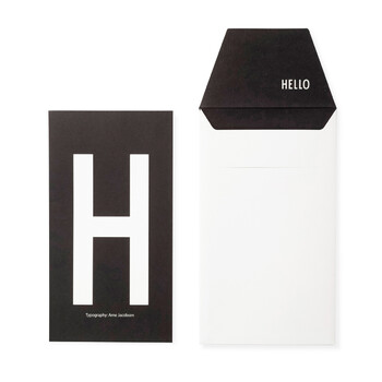 Открытка H 0,1x17x20 см черно-белая AJ Postkarte Design Letters