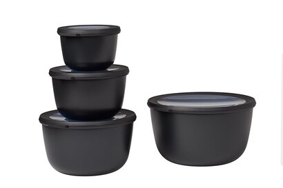 Набор контейнеров высоких 4 предмета Nordic Black Cirqula Mepal