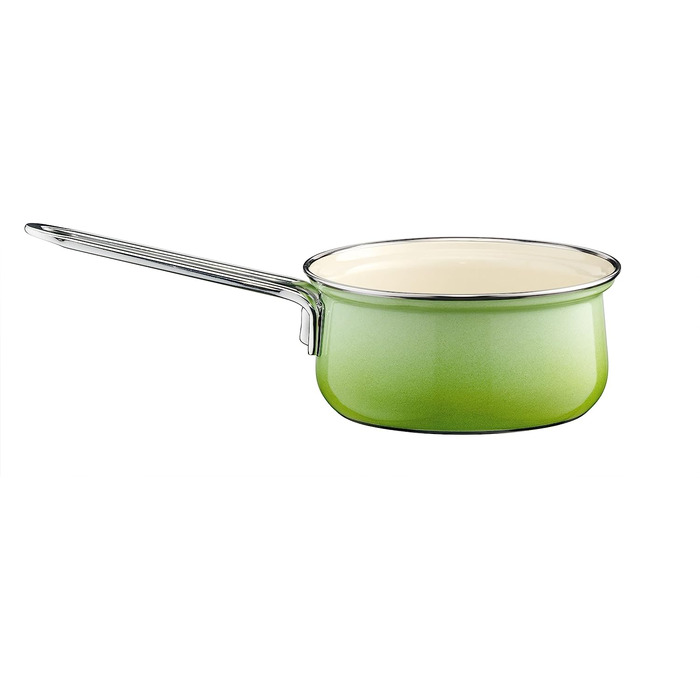 Кастрюля для соуса 1 л 16 см, эмалированная, зеленая Riess 0680-036