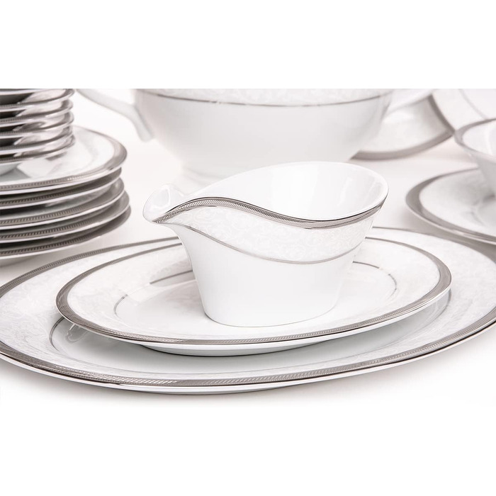 Набор столовой посуды на 6 человек 25 предметов Geos Platinum Konsimo