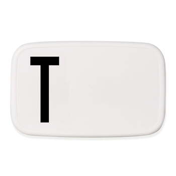Ланч-бокс T 6,5x11x18 см черно-белый Personal Lunch Box Design Letters