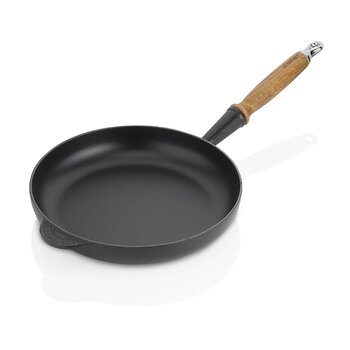 Сковорода 24 см с деревянной ручкой, черный Le Creuset 