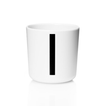 Чашка I 7,5x7 см черно-белая Melamin Becher Design Letters
