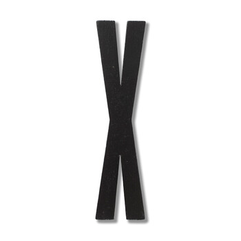 Буквы X 12x0,9 см черные Wooden Letters Indoor Design Letters