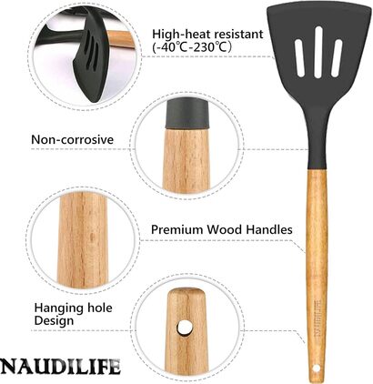 Набор силиконовых кухонных принадлежностей 34 предмета NAUDILIFE