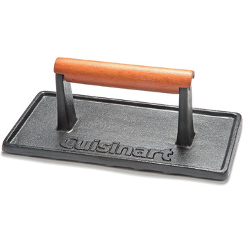 Чугунный гриль-пресс с деревянной стальной ручкой Cuisinart 
