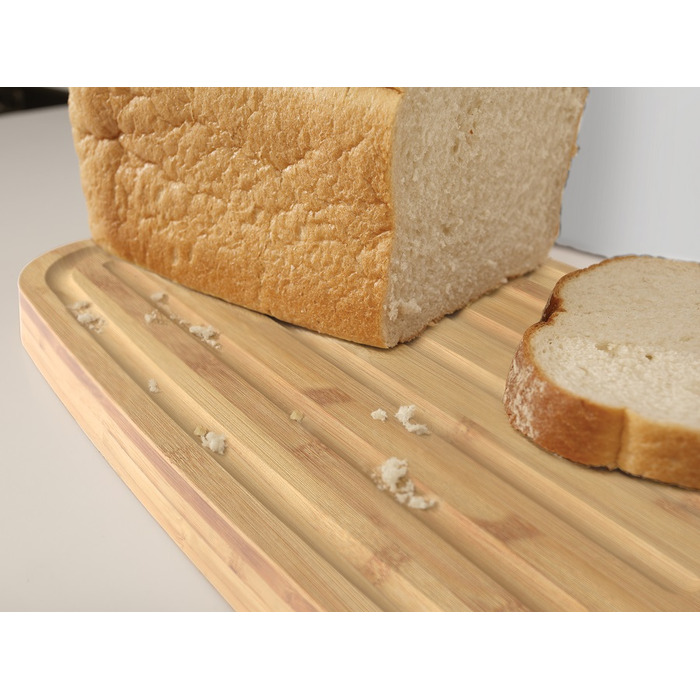 Хлебница пластиковая с разделочной доской из бамбука белая Bread Bin Joseph Joseph