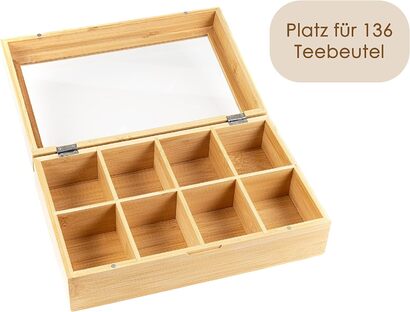 Деревянная коробка для чая 30 х 19 х 9 см Hanseküche