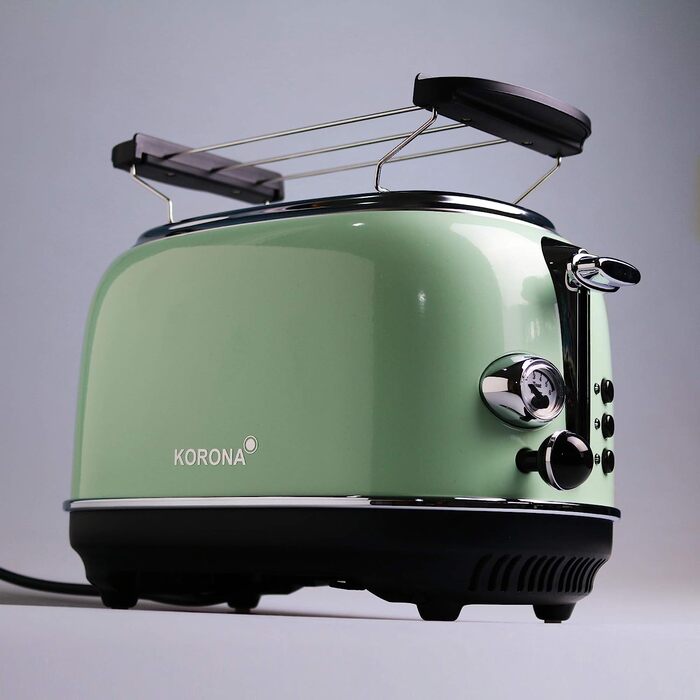 Ретро тостер 810 Вт, мятно-зеленый 21665 Korona