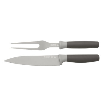 Набор для нарезки (вилка + нож) серый Leo Berghoff