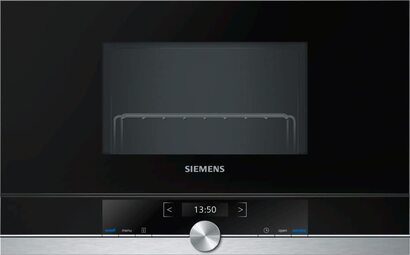Микроволновая печь Siemens BE634RGS1 iQ700 / 900 Вт / 21 л для приготовления пищи / Внутреннее светодиодное освещение / нержавеющая сталь