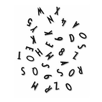 Буквы 1,9 см черные Buchstaben-Set Design Letters