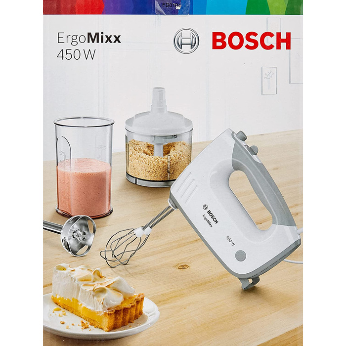 Ручной миксер Bosch MFQ36480 / 450 Вт / 5 скоростей / нержавеющая сталь