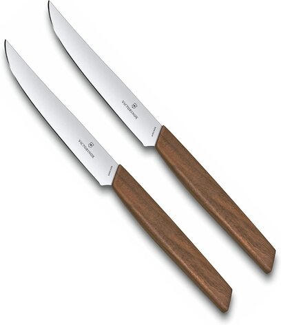 Швейцарский современнй набор ножей для стейка, 2 шт. и, 12 см, ореховй, например, подарок в.